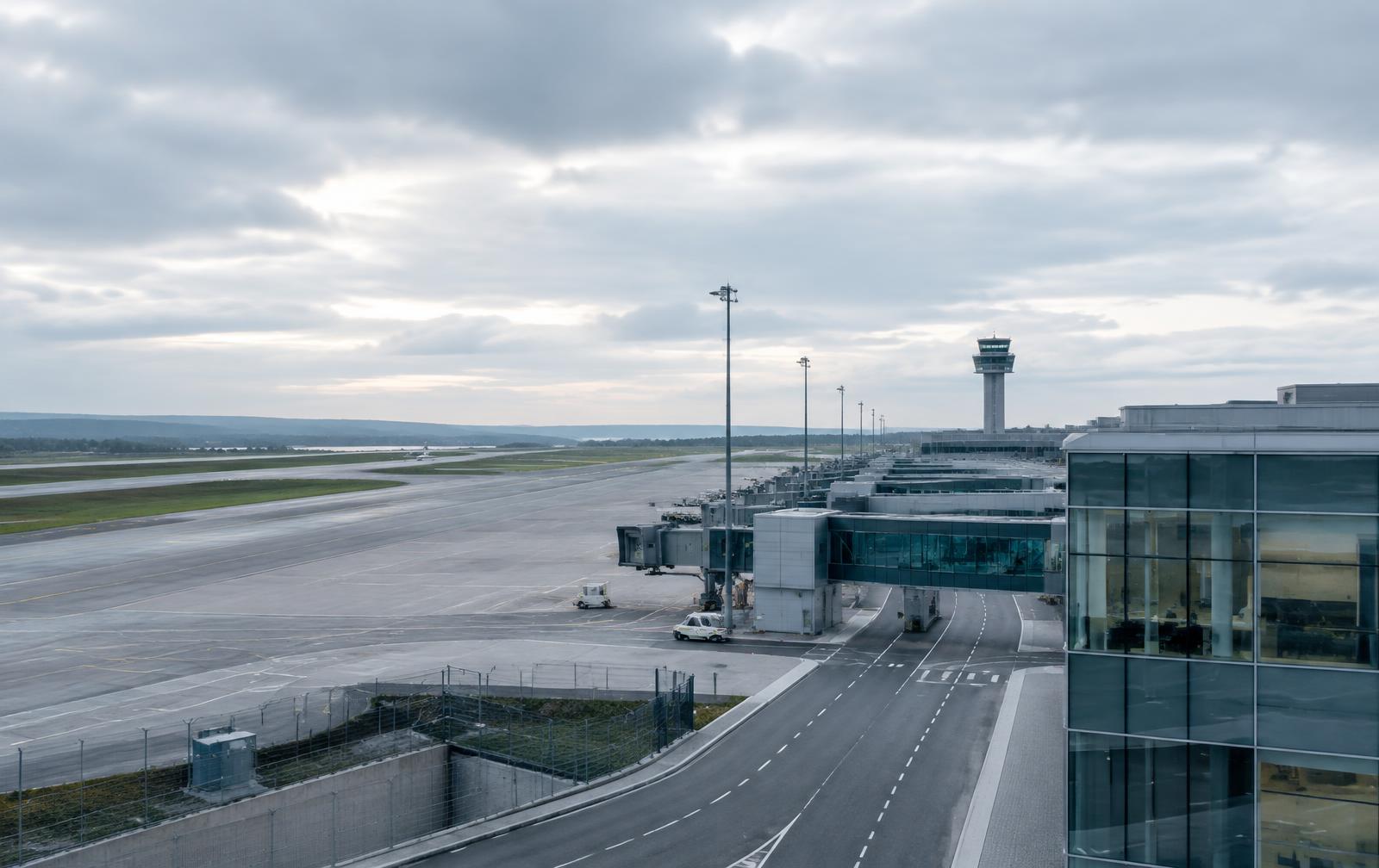 Airport runway, terminal and control infrastructure